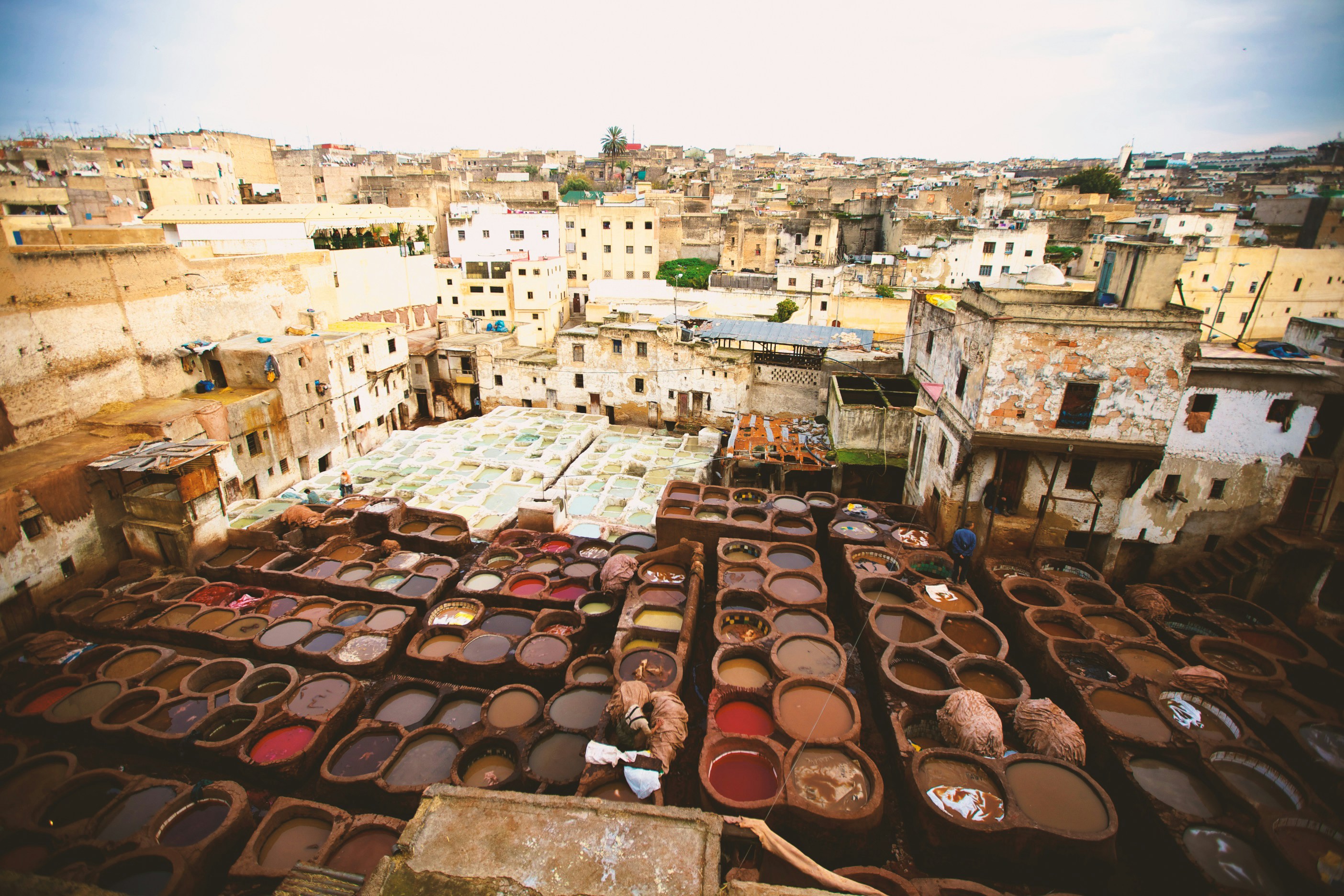 Fes medina tanneries